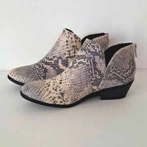 SODA Snakeskin Booties